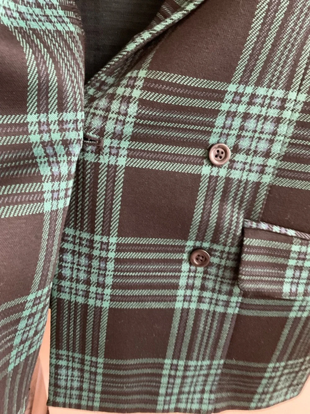 Free Assembly Plaid Double Breasted Schoolgirl Blazer